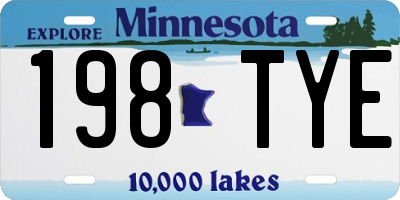 MN license plate 198TYE