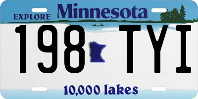 MN license plate 198TYI