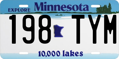 MN license plate 198TYM