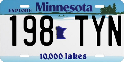 MN license plate 198TYN