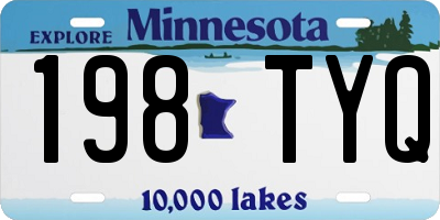 MN license plate 198TYQ
