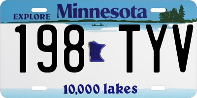 MN license plate 198TYV