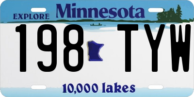MN license plate 198TYW