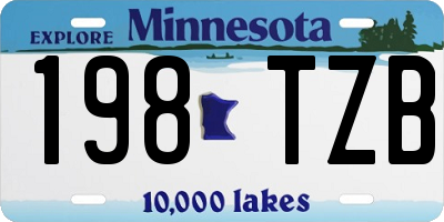 MN license plate 198TZB