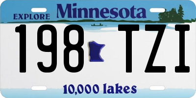 MN license plate 198TZI