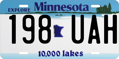 MN license plate 198UAH