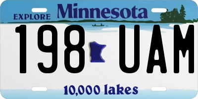 MN license plate 198UAM