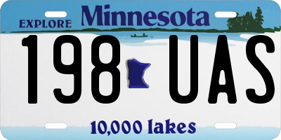 MN license plate 198UAS