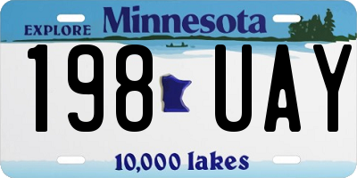 MN license plate 198UAY