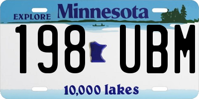 MN license plate 198UBM