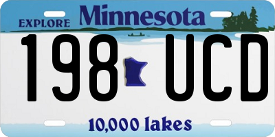 MN license plate 198UCD