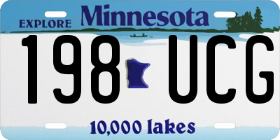 MN license plate 198UCG