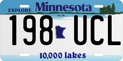 MN license plate 198UCL