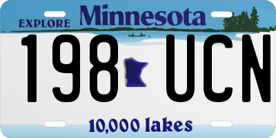 MN license plate 198UCN