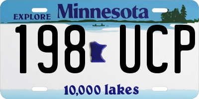 MN license plate 198UCP