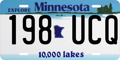 MN license plate 198UCQ