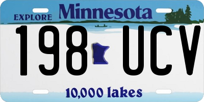 MN license plate 198UCV