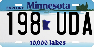 MN license plate 198UDA
