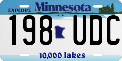 MN license plate 198UDC