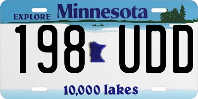 MN license plate 198UDD