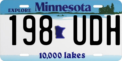 MN license plate 198UDH