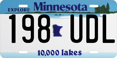 MN license plate 198UDL