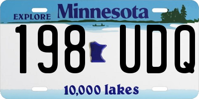 MN license plate 198UDQ
