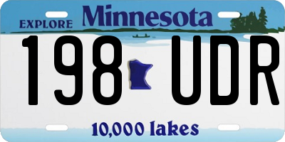 MN license plate 198UDR