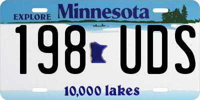 MN license plate 198UDS
