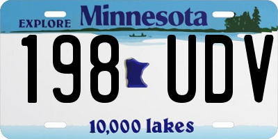 MN license plate 198UDV