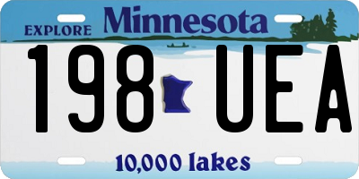 MN license plate 198UEA