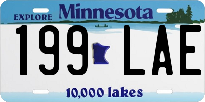 MN license plate 199LAE