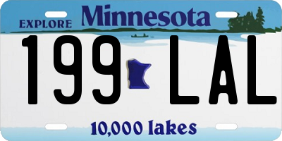 MN license plate 199LAL