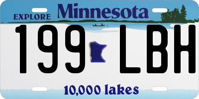 MN license plate 199LBH