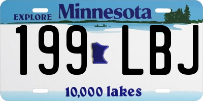 MN license plate 199LBJ