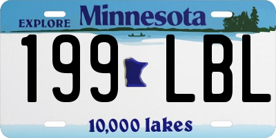 MN license plate 199LBL