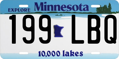MN license plate 199LBQ