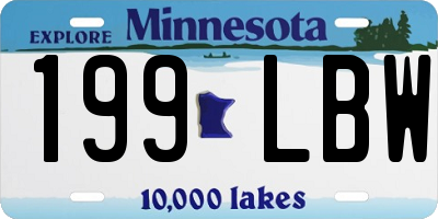 MN license plate 199LBW