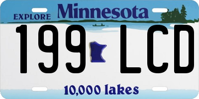 MN license plate 199LCD