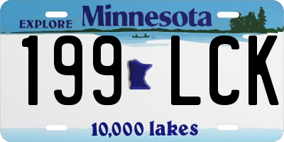 MN license plate 199LCK