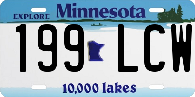 MN license plate 199LCW