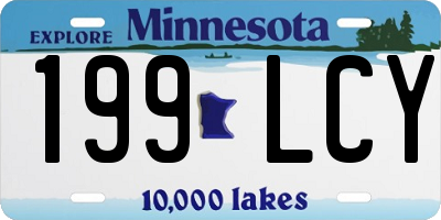 MN license plate 199LCY