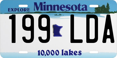 MN license plate 199LDA