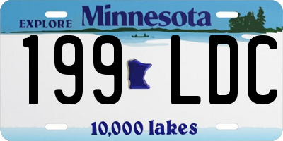 MN license plate 199LDC