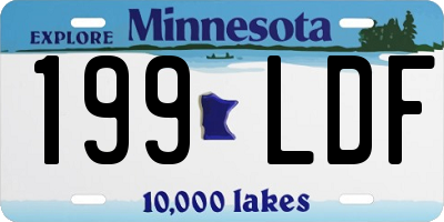 MN license plate 199LDF
