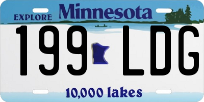 MN license plate 199LDG
