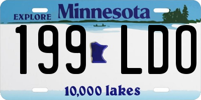 MN license plate 199LDO