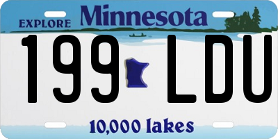 MN license plate 199LDU