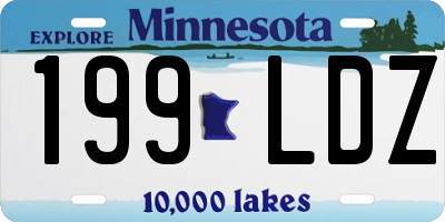 MN license plate 199LDZ