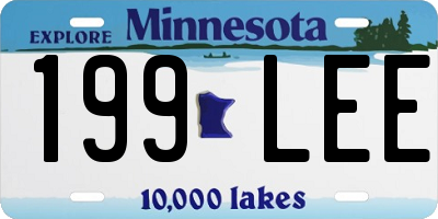 MN license plate 199LEE